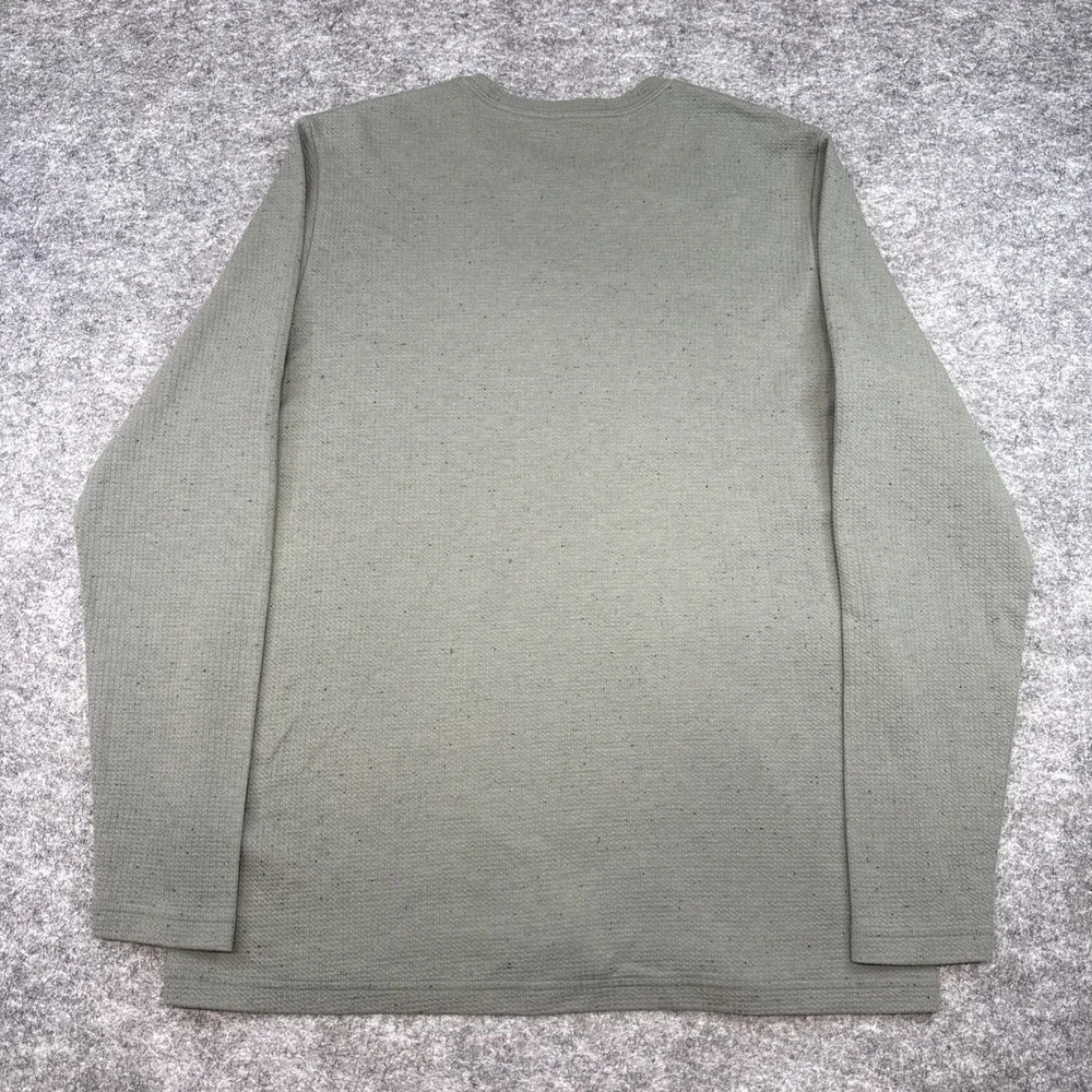 Travis Mathew Cloud Waffle long sleeve sweater men's XL green gray layer golf